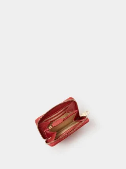 Osprey London Red The Core Small Leather Zip Around Purse