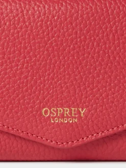 Osprey London Red The Core Medium Leather Matinee Purse
