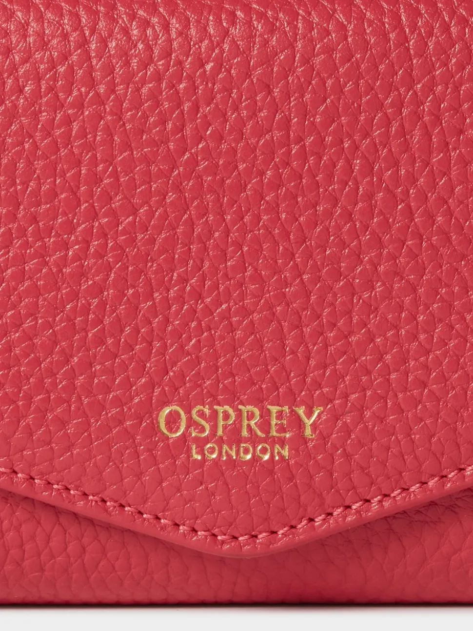 Osprey London Red The Core Medium Leather Matinee Purse