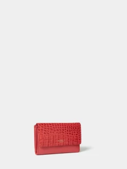 Osprey London Red The Kellie Leather Matinee Purse