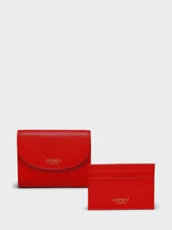 Osprey London Red The Tilly Leather Purse Gift Set