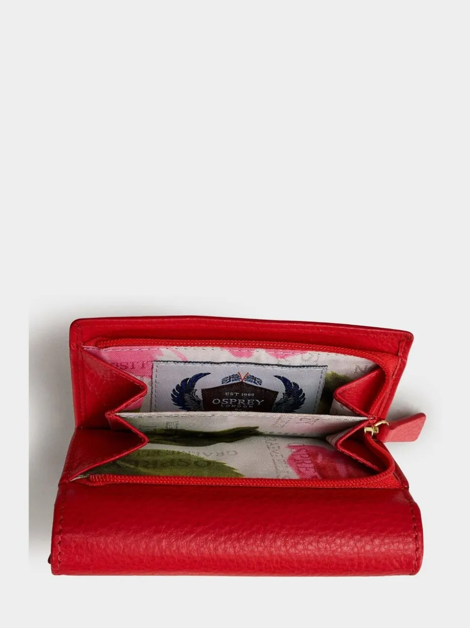 Osprey London Red The Tilly Leather Purse Gift Set
