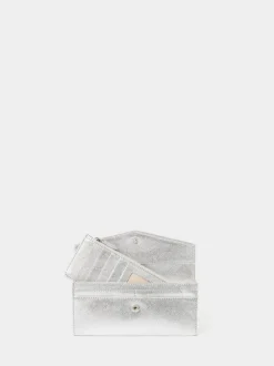 Osprey London Silver The Neptune Leather Purse & Card Holder Set