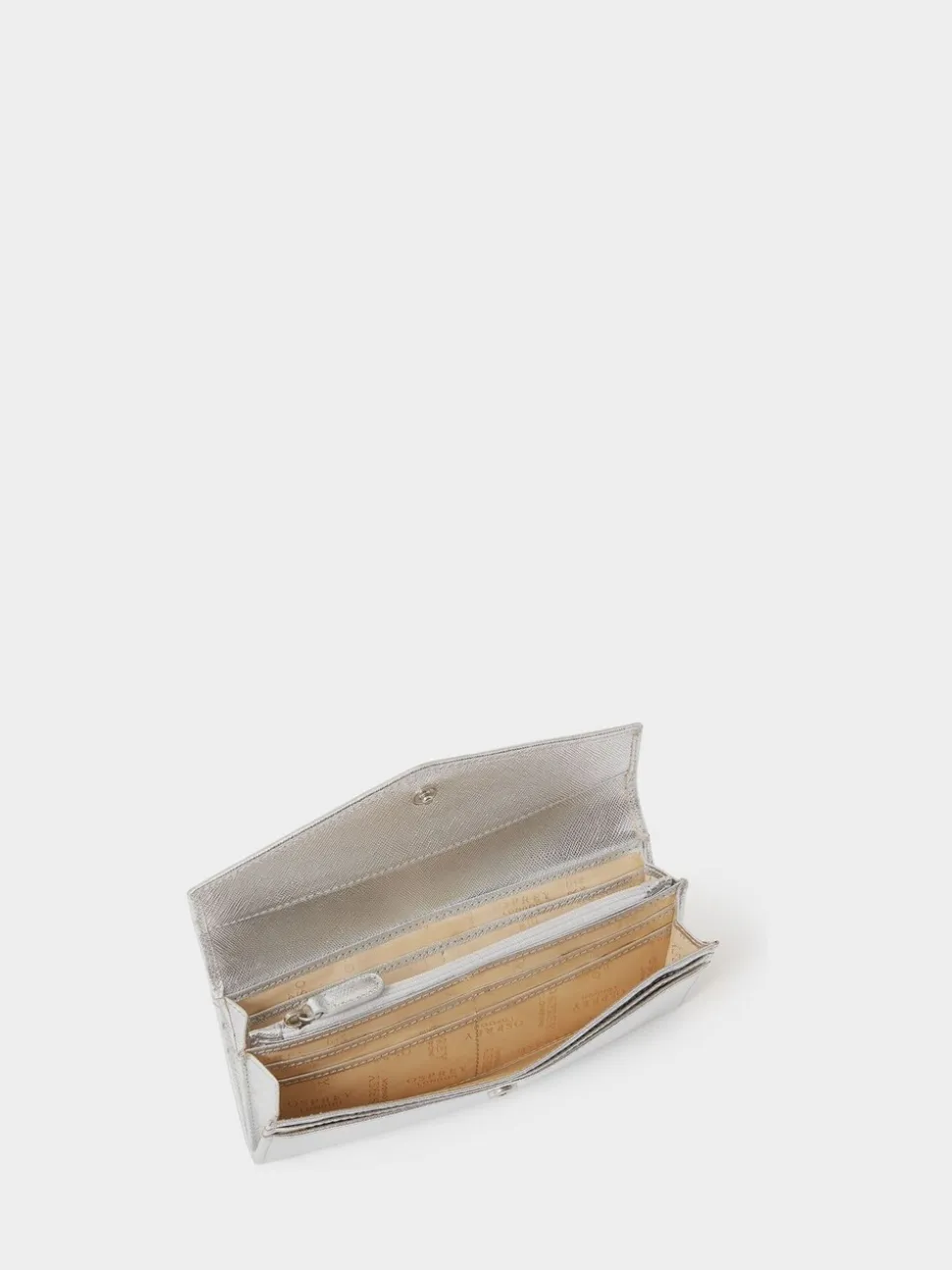 Osprey London Silver The Neptune Leather Purse & Card Holder Set