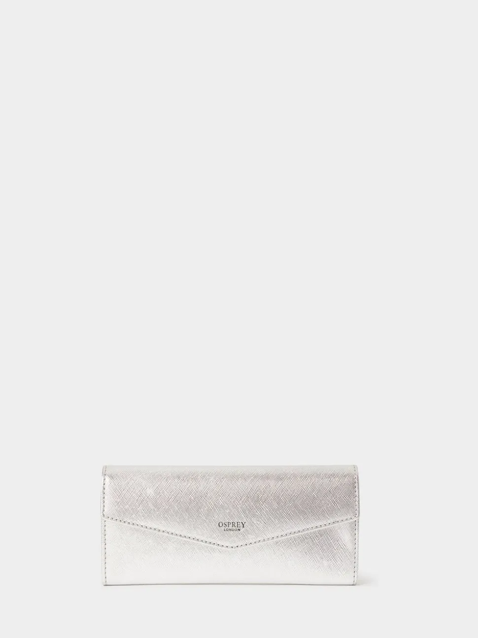 Osprey London Silver The Neptune Leather Purse & Card Holder Set