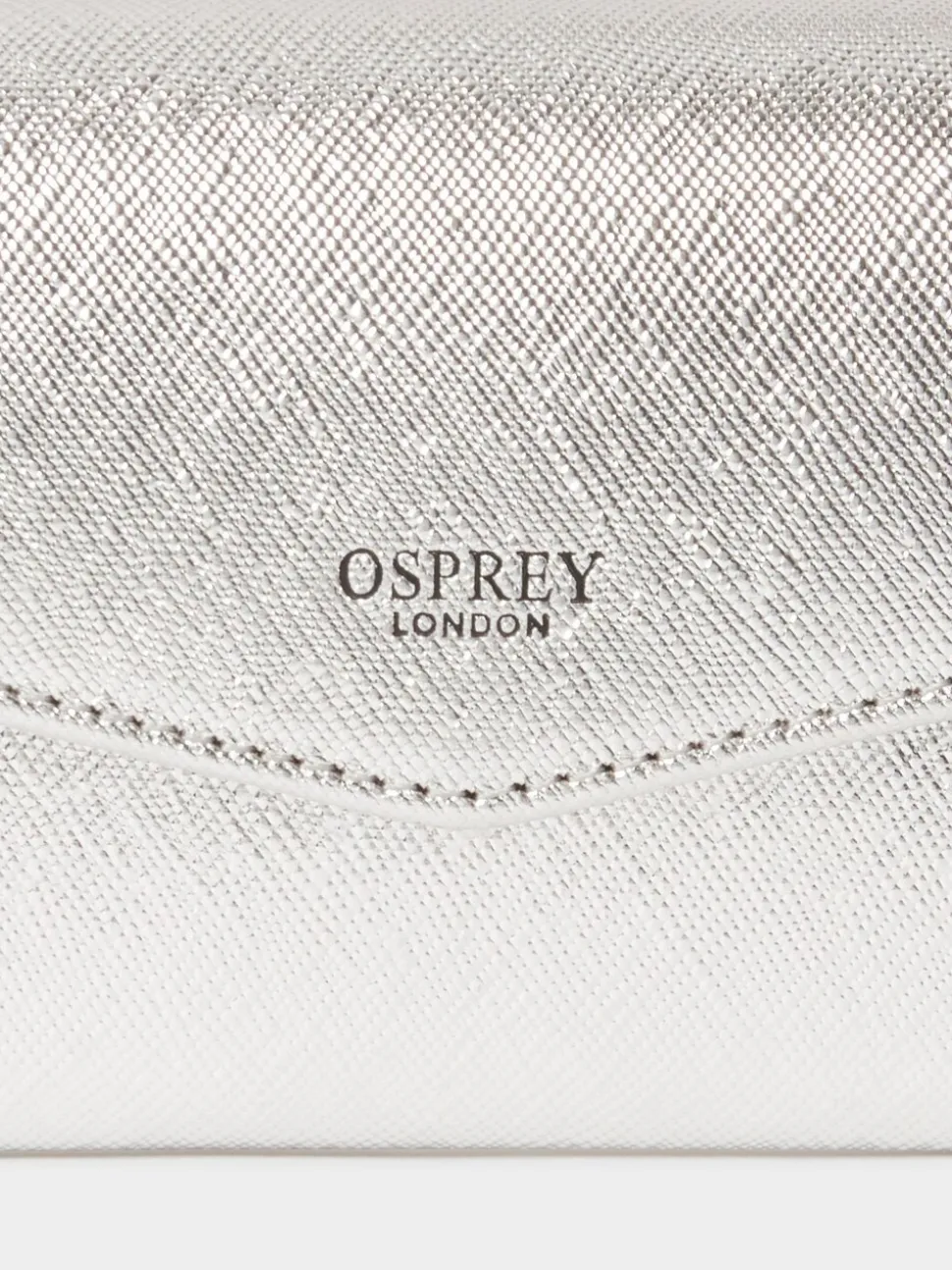 Osprey London Silver The Neptune Leather Purse & Card Holder Set