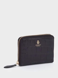 OSPREY LONDON Wentworth Italian Leather Medium Zip Purse