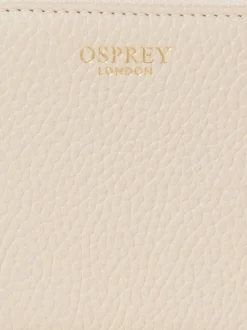 Osprey London White The Core Small Leather Zip Around Purse