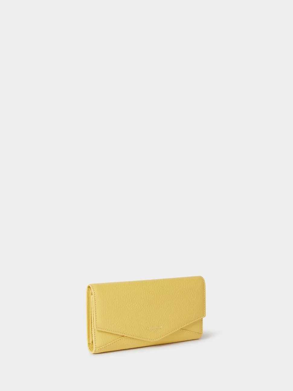 Osprey London Yellow The Core Medium Leather Matinee Purse