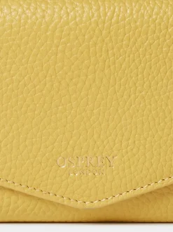 Osprey London Yellow The Core Medium Leather Matinee Purse