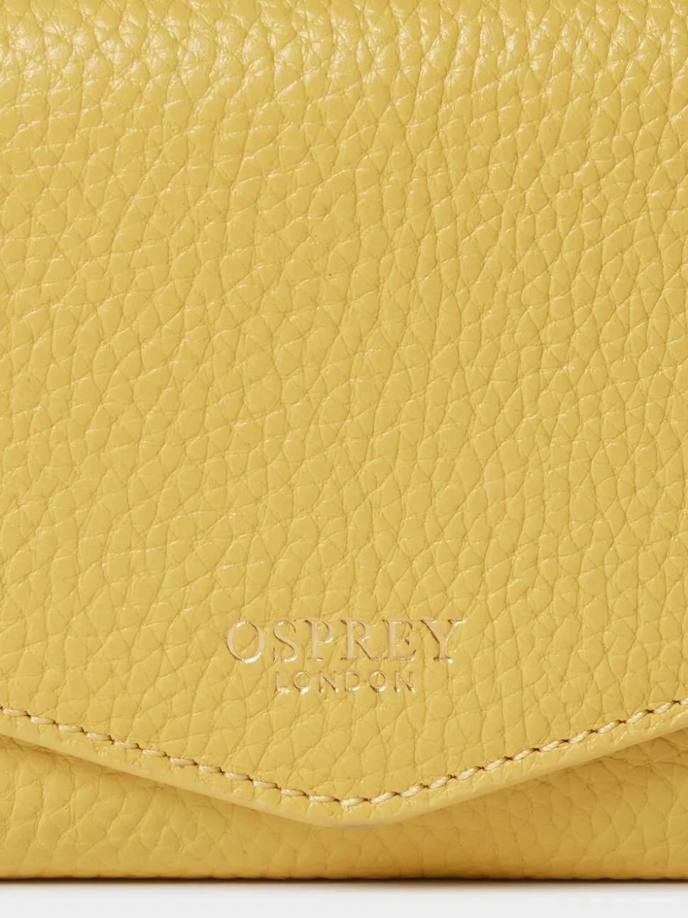 Osprey London Yellow The Core Medium Leather Matinee Purse