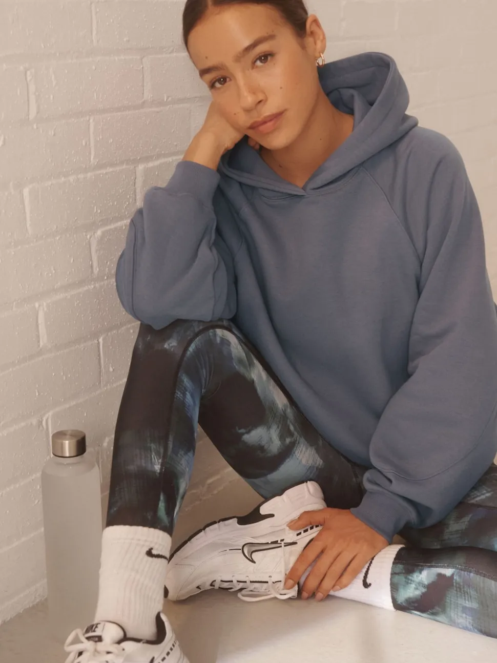 Pale Blue Relaxed Fit Heavyweight Regular Length Hoodie