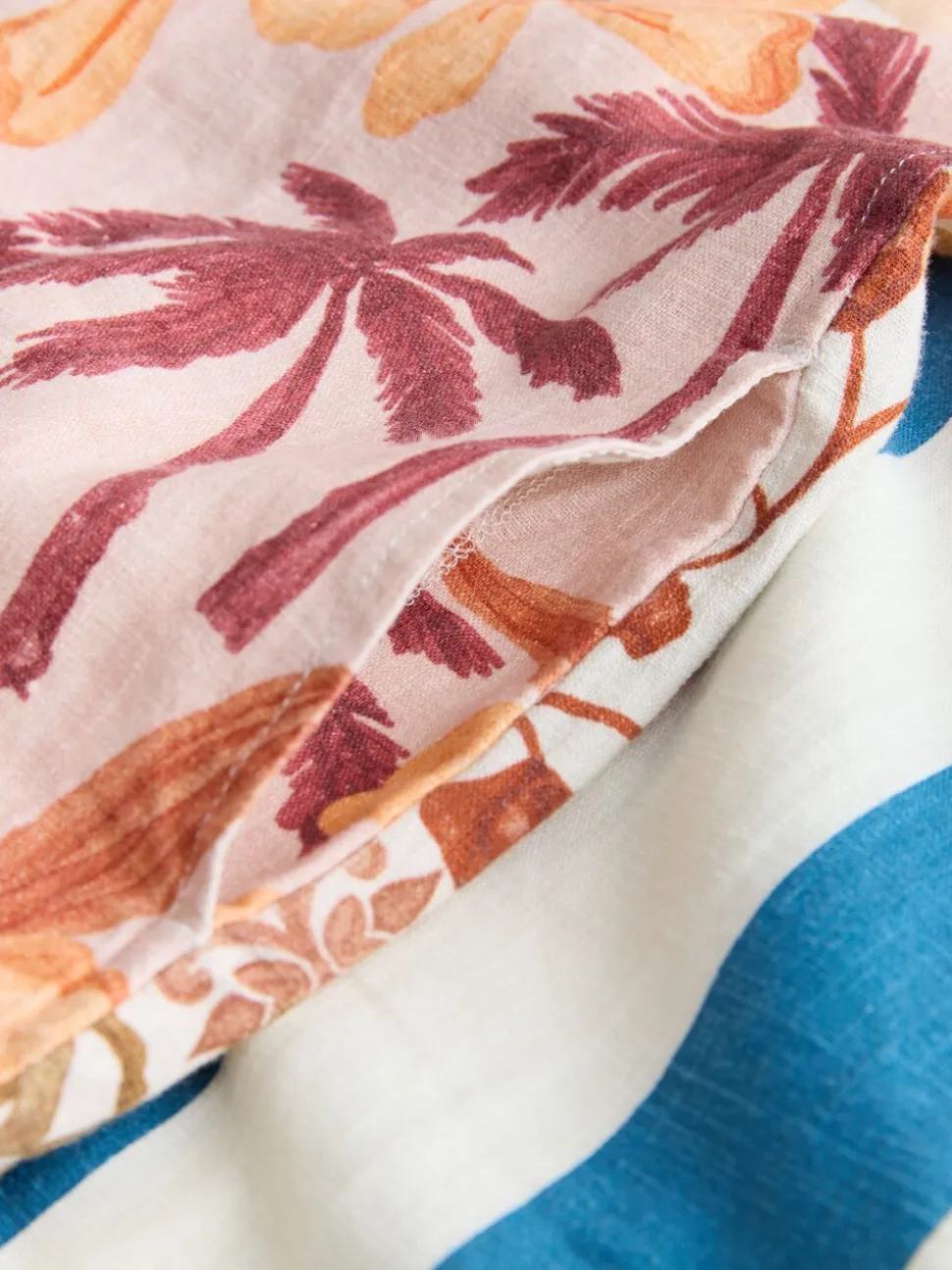 Palm Print/Blue Stripe Dress 2 Pack