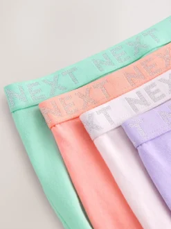 Pastel Full Brief Cotton Logo Knickers 4 Pack