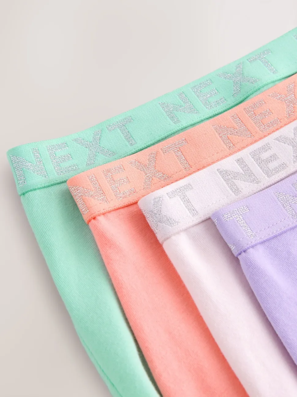Pastel Full Brief Cotton Logo Knickers 4 Pack