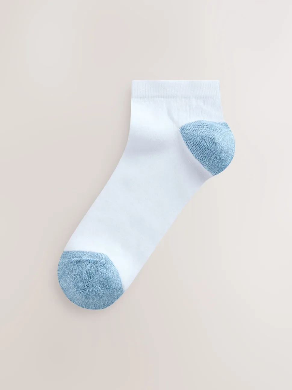 Pastel Heel and Toe Detail White Trainer Socks 4 Pack