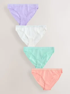 Pastel High Leg Cotton Logo Knickers 4 Pack
