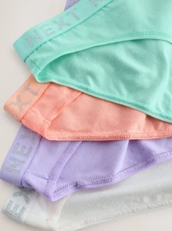 Pastel High Leg Cotton Logo Knickers 4 Pack