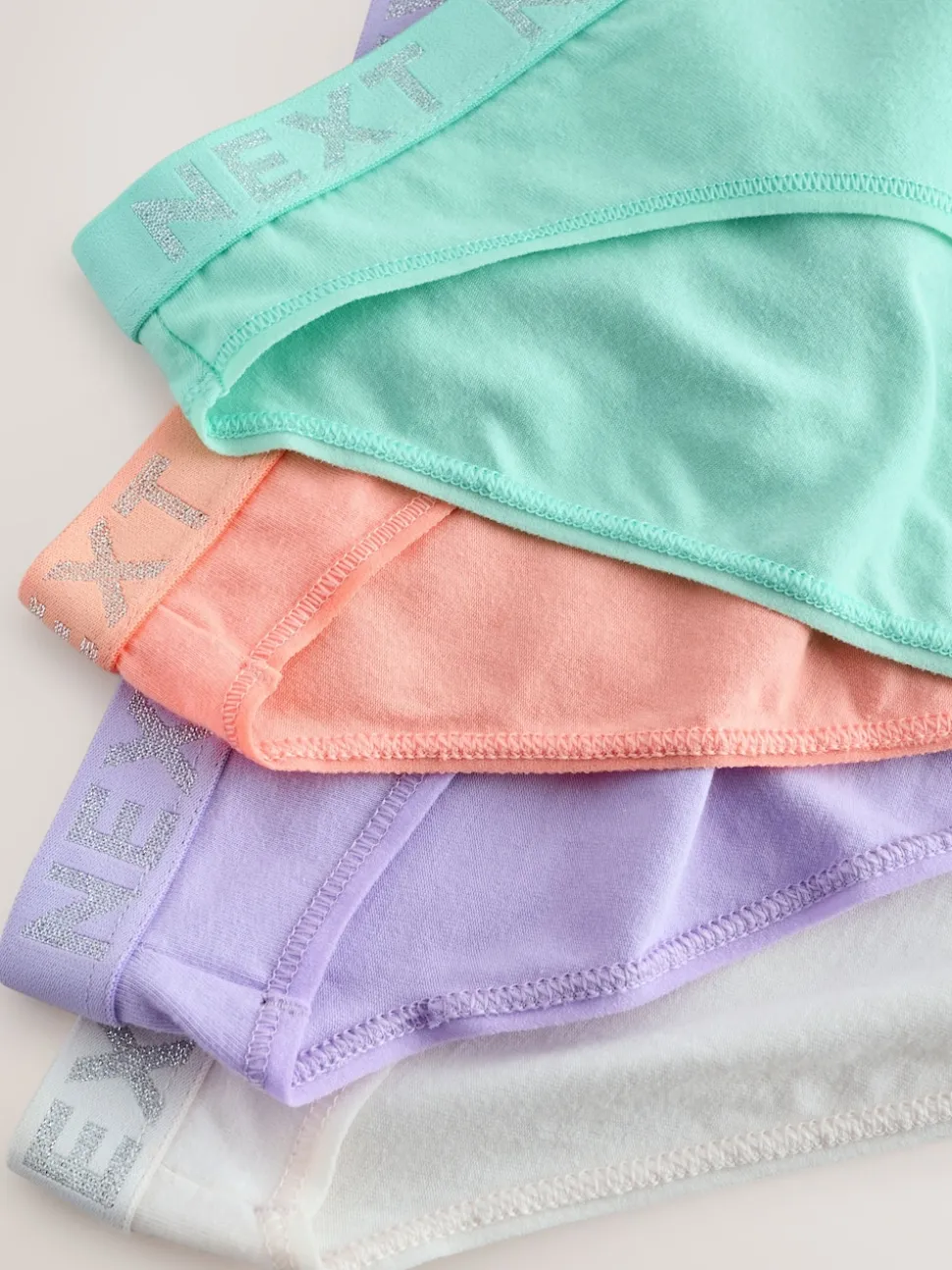 Pastel High Leg Cotton Logo Knickers 4 Pack