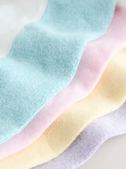Pastel Marl Footbed Trainer Socks 4 Pack