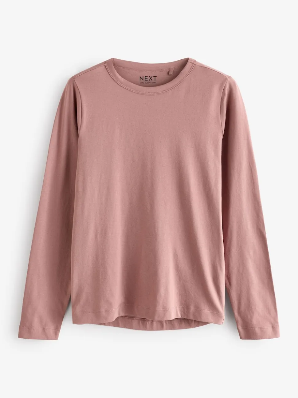 Pastel Pink Long Sleeve Crew Neck T-Shirt