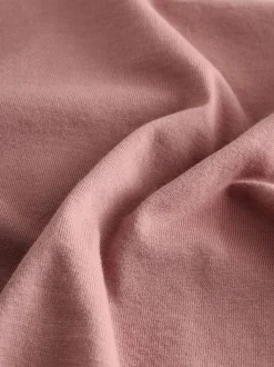 Pastel Pink Long Sleeve Crew Neck T-Shirt