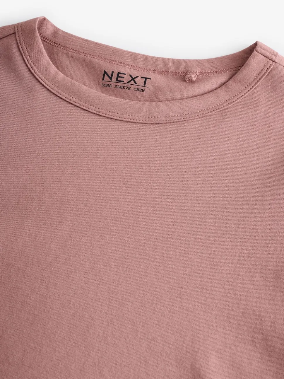 Pastel Pink Long Sleeve Crew Neck T-Shirt