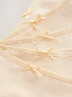 Pastel Rose Nude Boyshort Cotton Rich Knickers 5 Pack