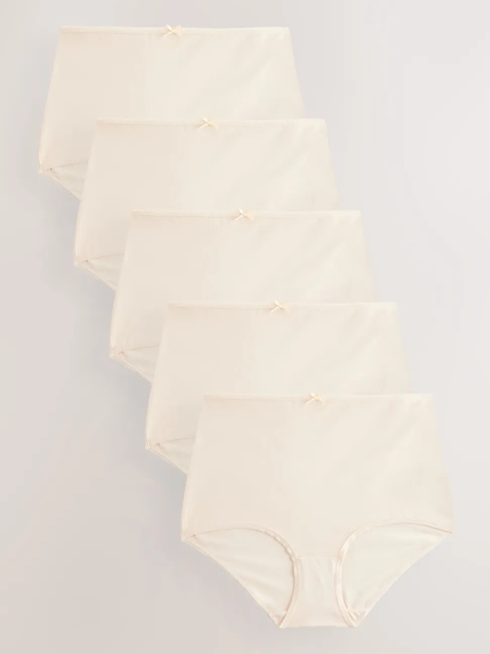 Pastel Rose Nude Full Brief Cotton Rich Knickers 5 Pack
