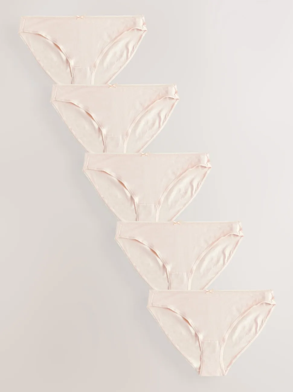 Pastel Rose Nude High Leg Cotton Rich Knickers 5 Pack
