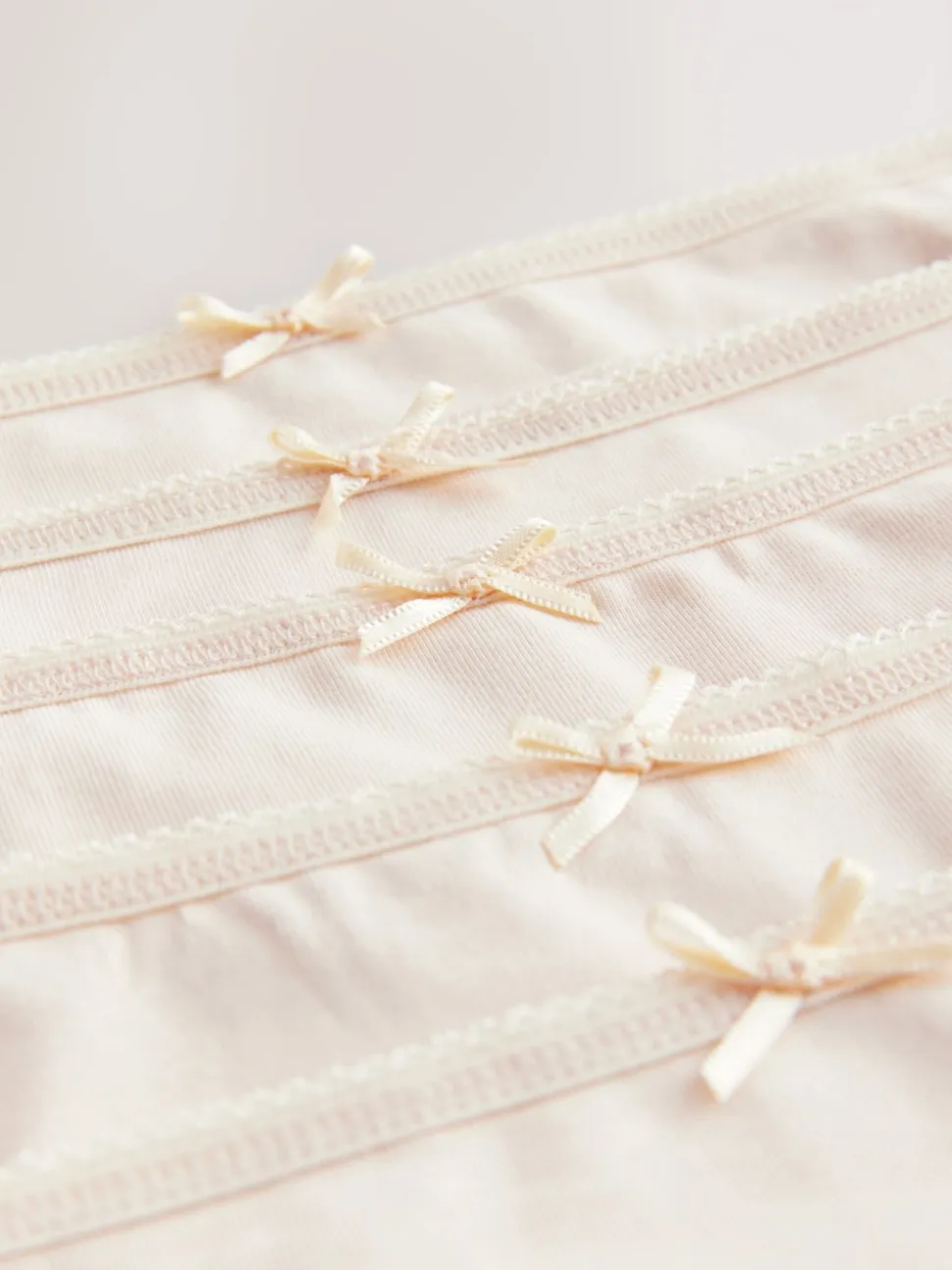 Pastel Rose Nude High Leg Cotton Rich Knickers 5 Pack
