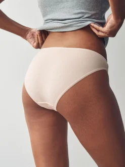 Pastel Rose Nude High Leg Cotton Rich Knickers 5 Pack