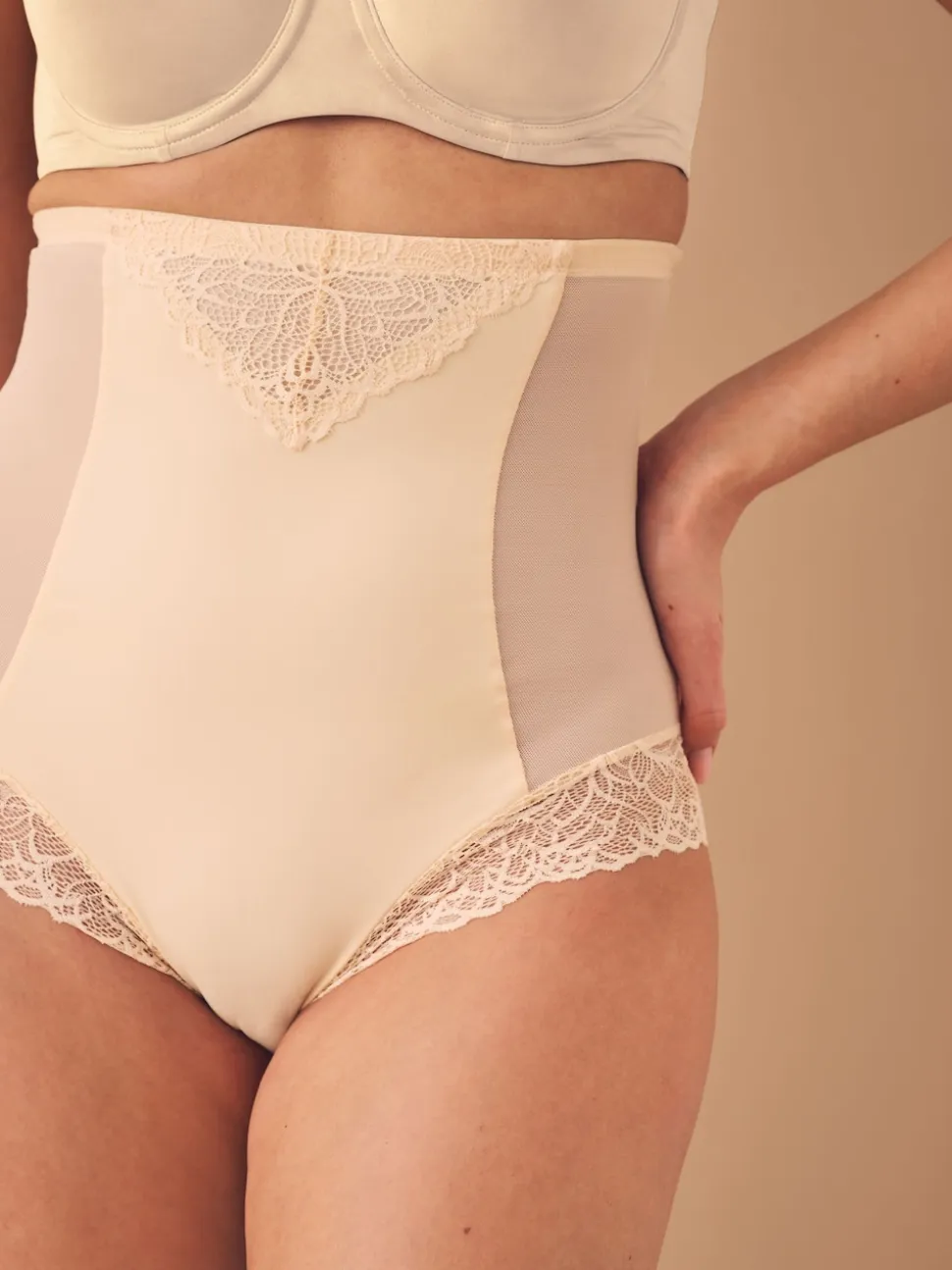 Pastel Rose Nude Super High Waist Briefs Firm Tummy Control Shaping Briefs