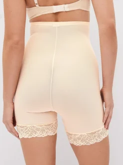 Pastel Rose Nude Thigh Smoother Short Firm Tummy Control Shaping Briefs