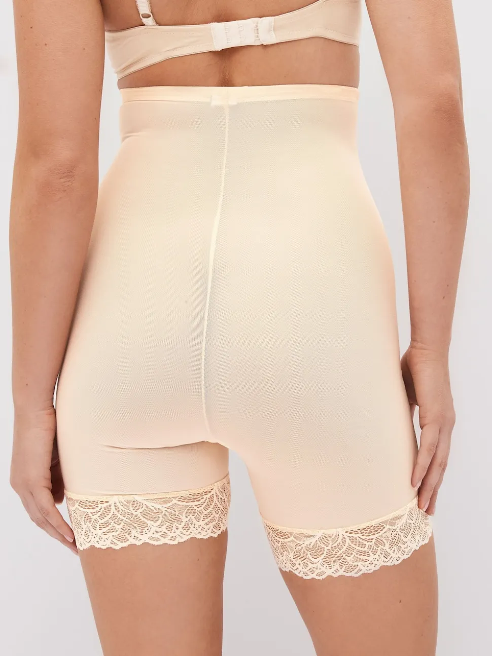 Pastel Rose Nude Thigh Smoother Short Firm Tummy Control Shaping Briefs