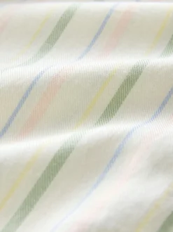 Pastel Stripe Relaxed 100% Cotton Button Down Casual Long Sleeve Shirt