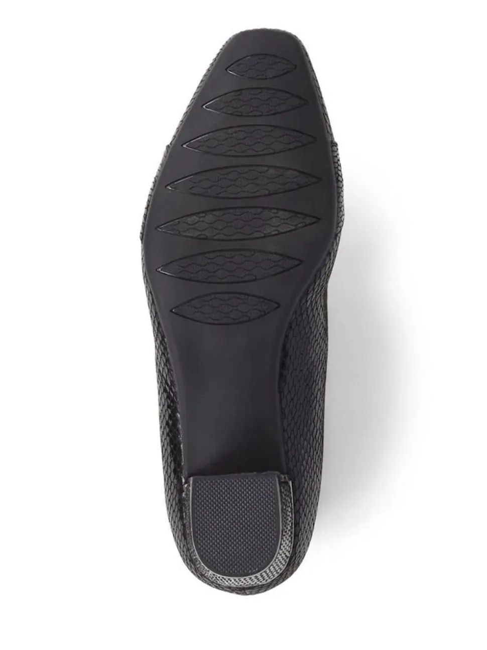Pavers Black Heeled Court Shoes