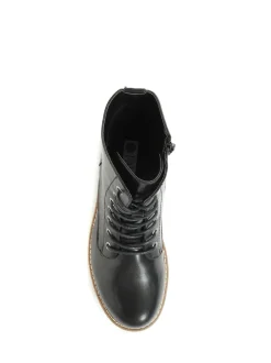 Pavers Black Ladies Lace-Up Ankle Boots