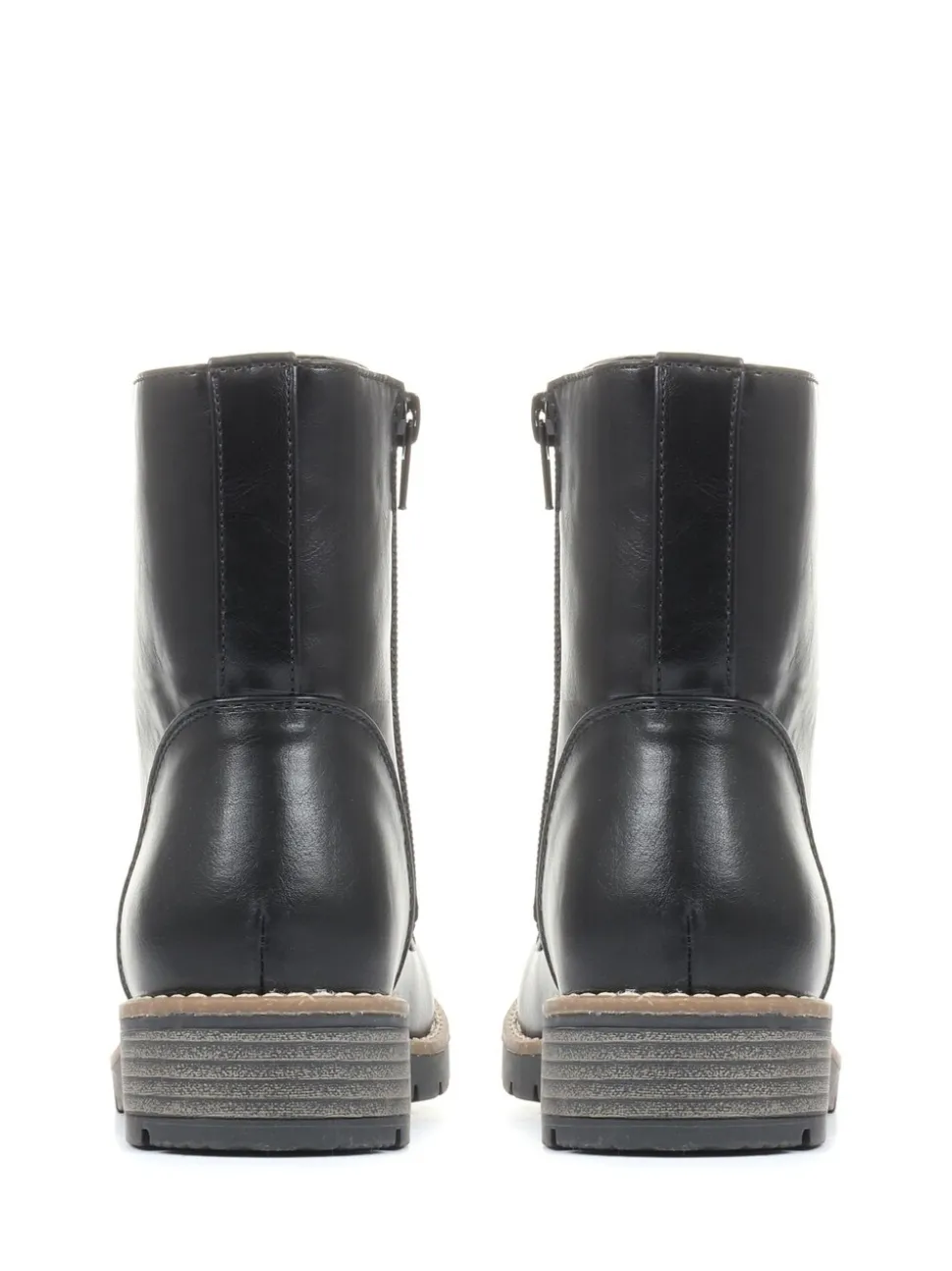 Pavers Black Ladies Lace-Up Ankle Boots
