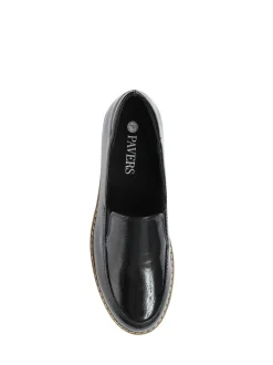 Pavers Black Ladies Slip-On Shoes