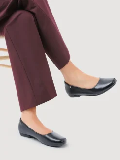 Pavers Black Pavers Pointed Toe Ballet Black Flats