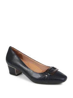 Pavers Blue Heeled Court Shoes