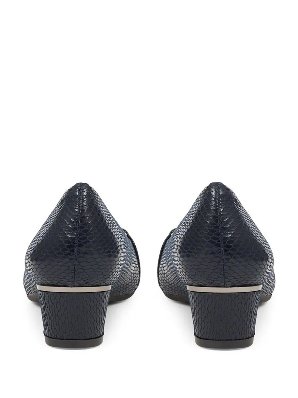 Pavers Blue Heeled Court Shoes