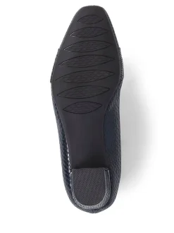 Pavers Blue Heeled Court Shoes