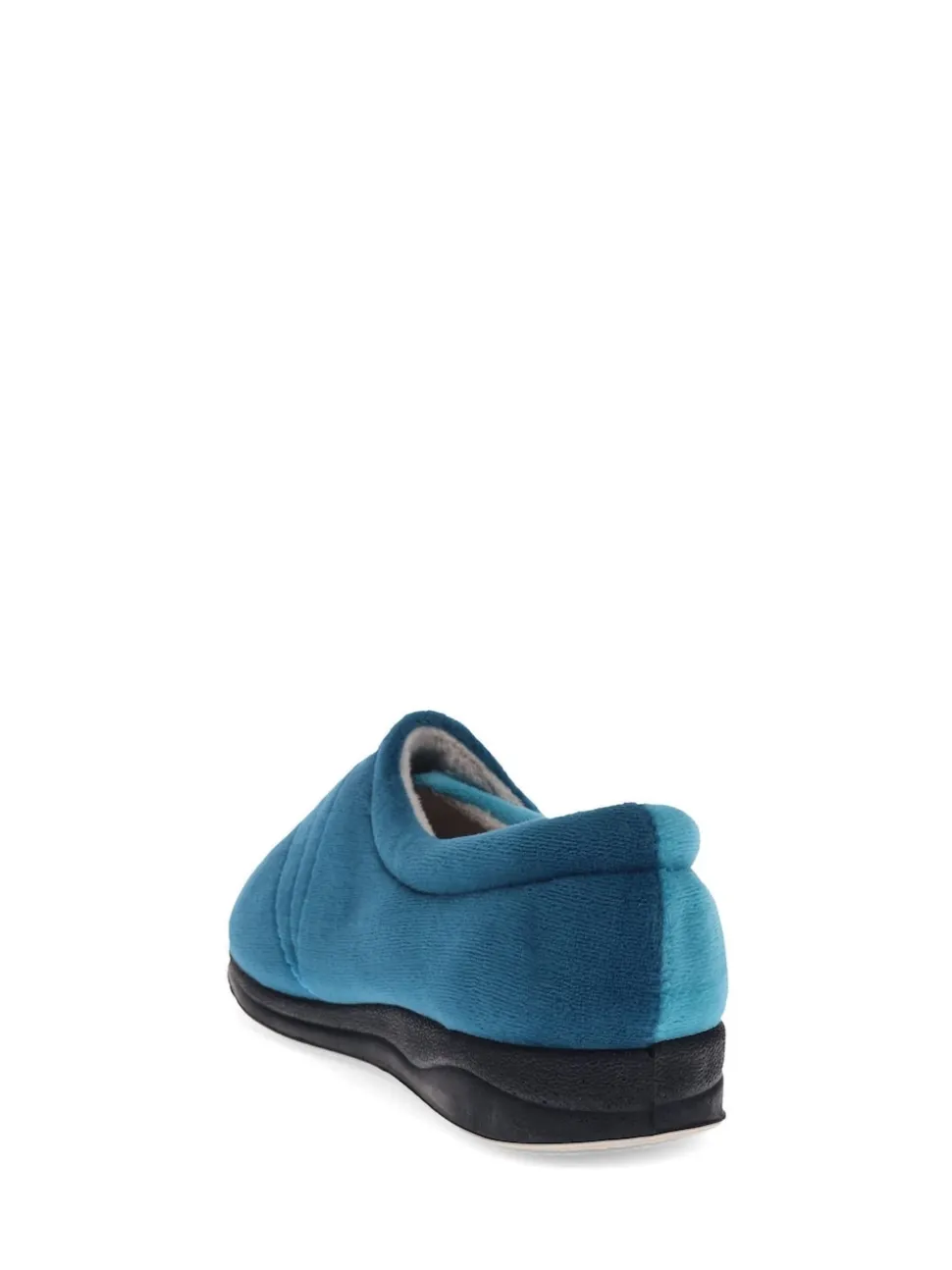 Pavers Blue Teal Wide Fit Ladies Touch Fasten Full Slippers With Permalose Sole