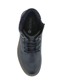 Pavers Blue Wide Fit Grippy Ankle Boots