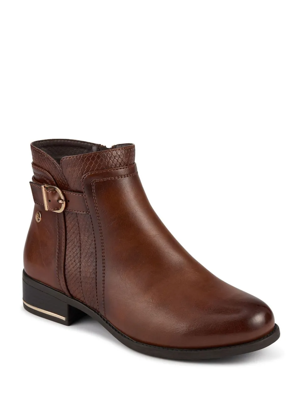 Pavers Brown Ladies Ankle Boots Smart