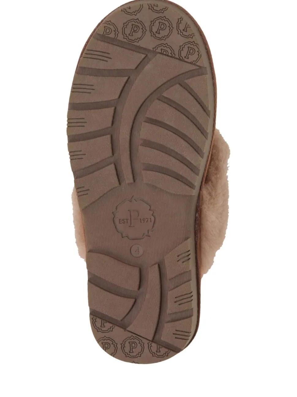 Pavers Brown Pavers Sheepskin Lined Slippers