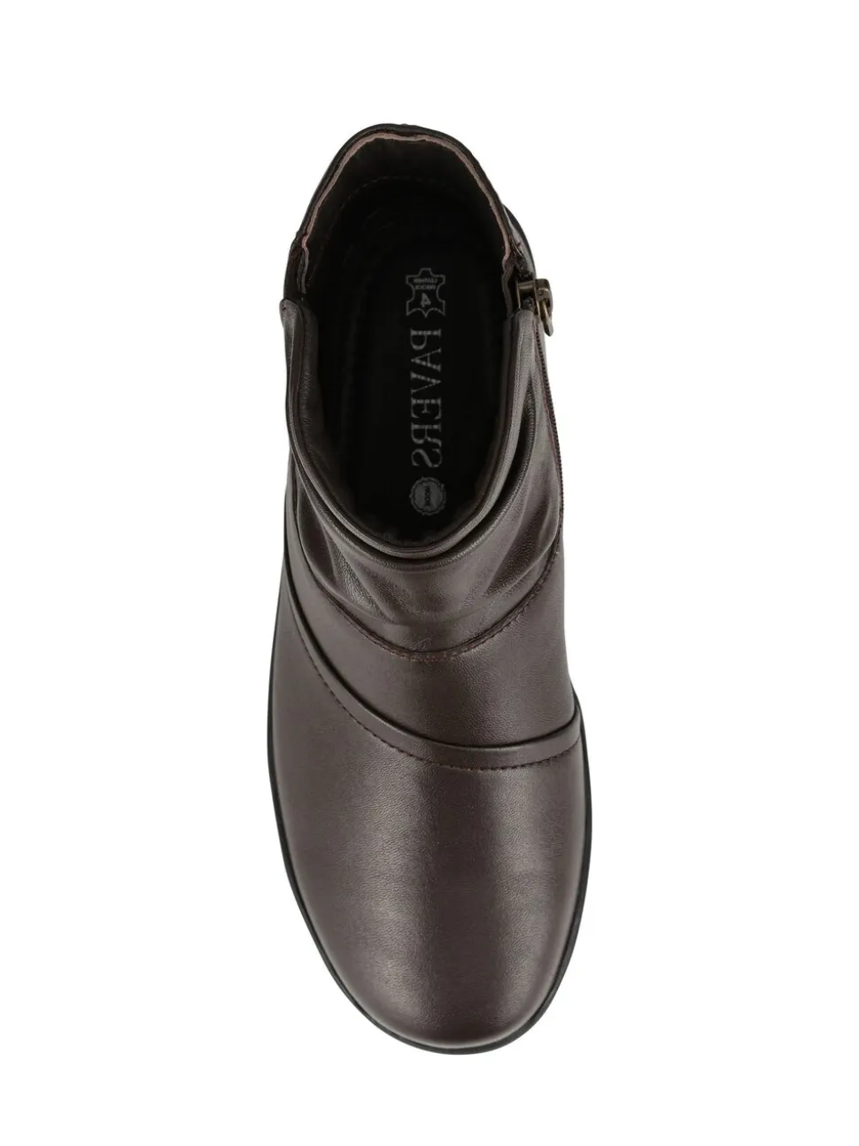 Pavers Brown Wide Fit Leather Ankle Boots
