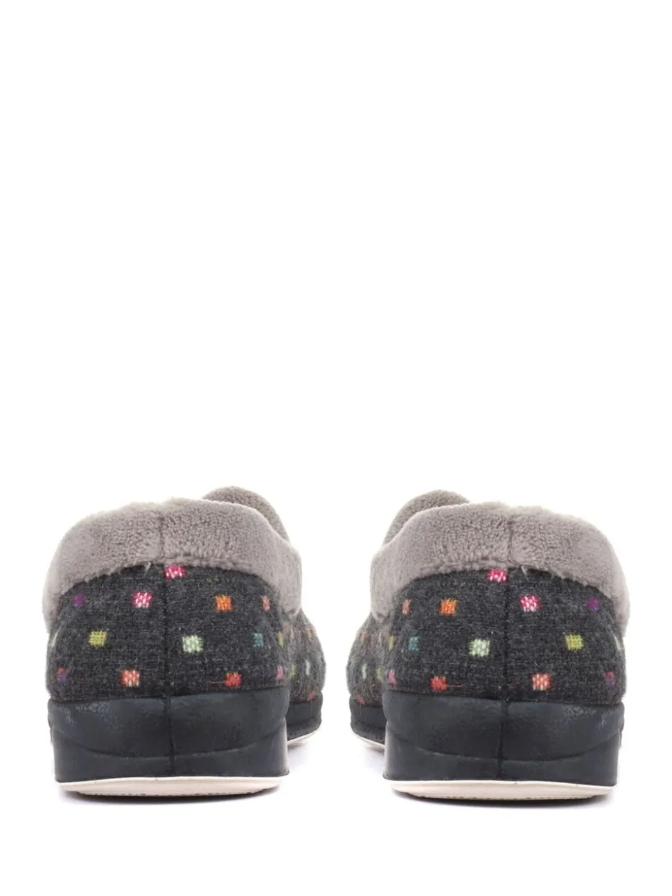 Pavers Grey Polka Dot Slippers